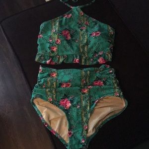Betsey Johnson In Bloom High Waist Bikini